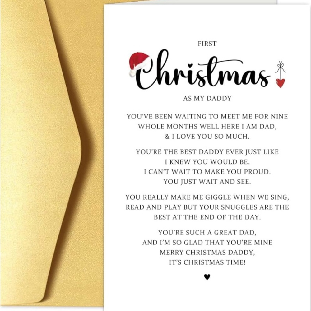 “First Christmas as My Daddy” greeting card